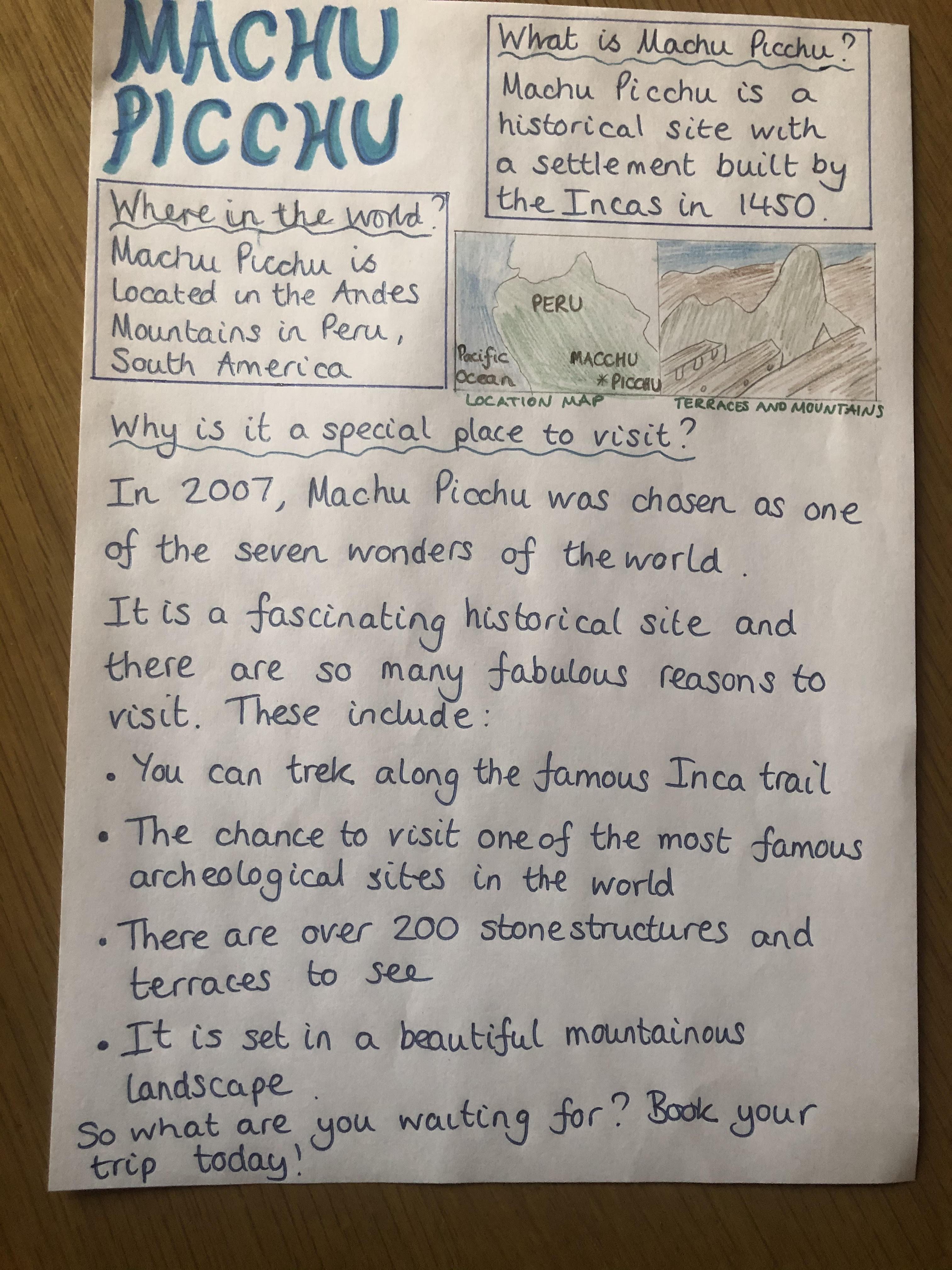 Example text using a different location